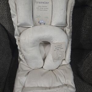 Traveler Baby Support Pillow and Strap Covers in Cream - Unbranded